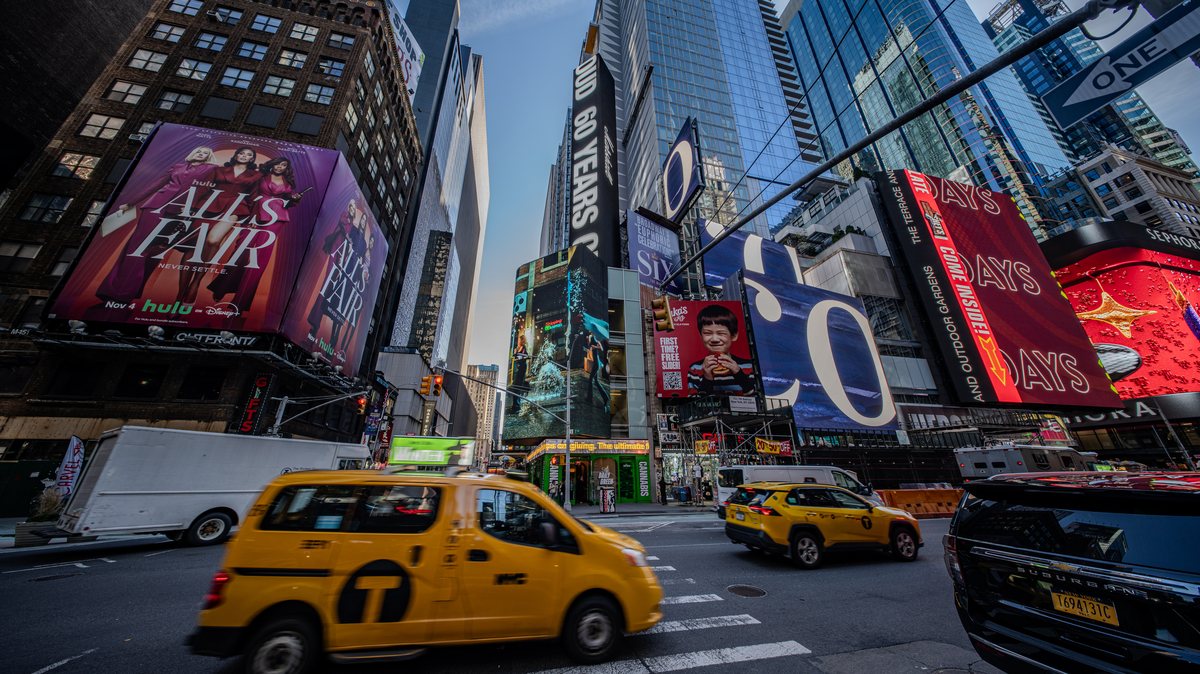 Marshall out-of-home advertising on a New York street corner